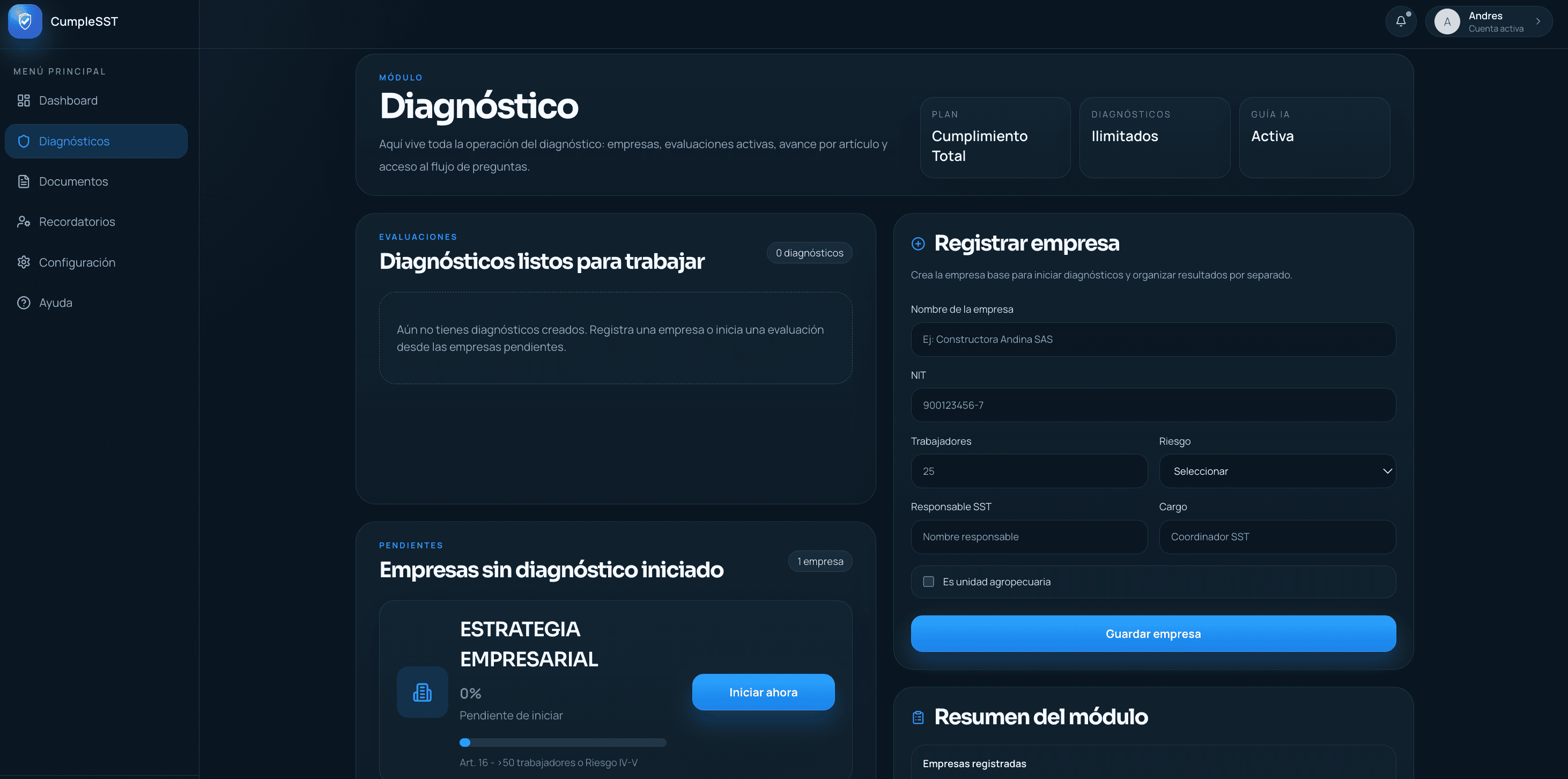 Vista real del producto CumpleSST